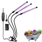HYD-Parts Grow Light, Grow Lights for Indoor Plants, Moer Sky 27W 54 LED Bulbs Timming Plant Grow Lamp with Red, Blue Spectrum, 3/6/12H Timer, 3-Head Divide Control Adjustable Gooseneck, 5 Dimmable Levels